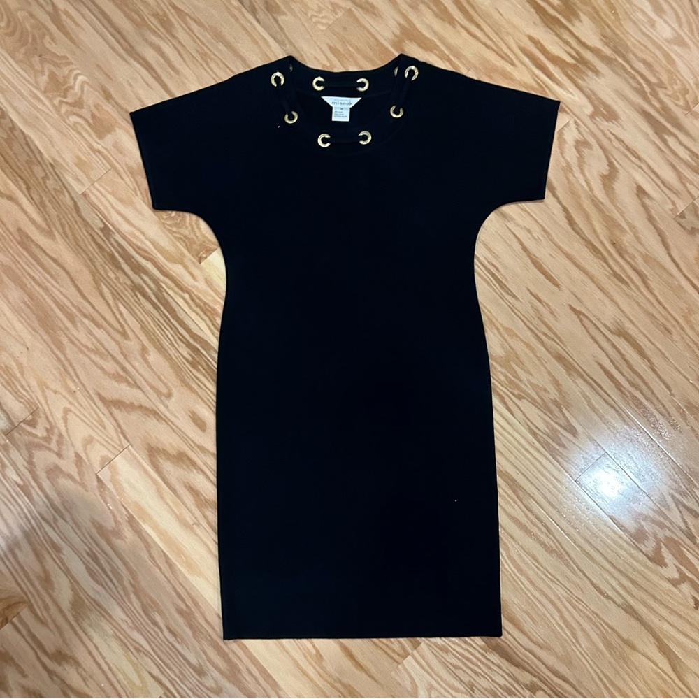 Exclusively MISOOK Little Black Dress Sheath Style S/S Size Medium